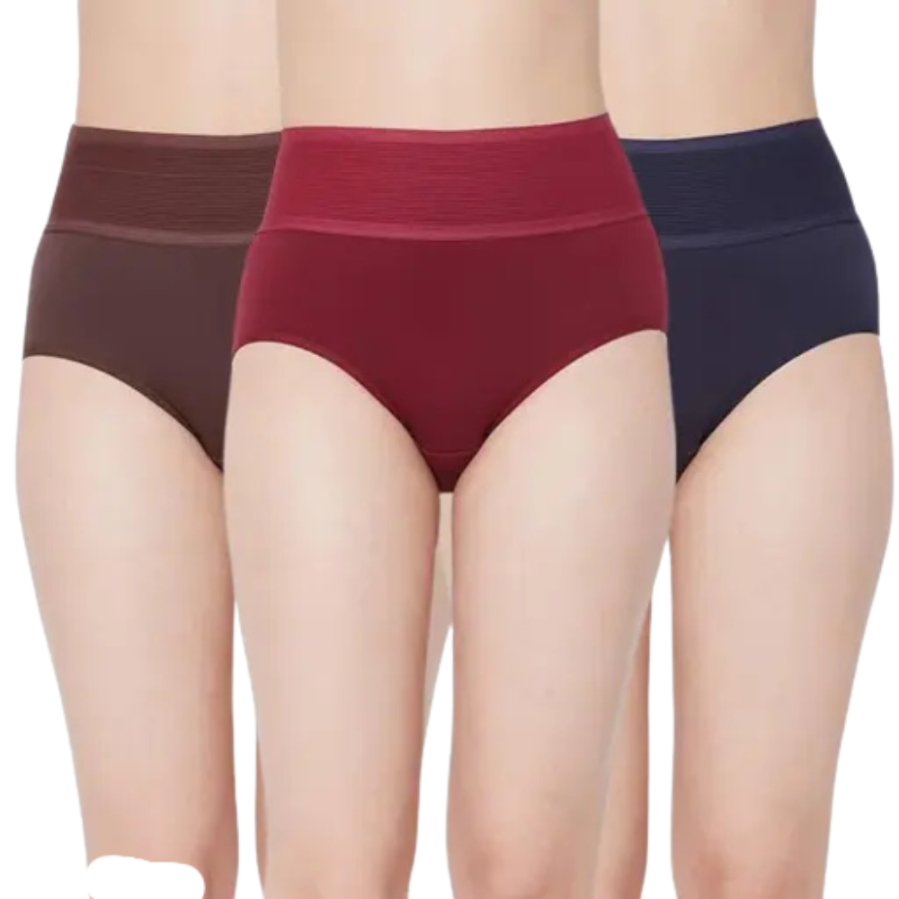 Women and Girl's Seamless Hipster Panty Multicolor Pack 3