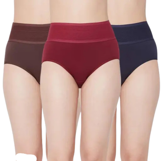 Women and Girl's Seamless Hipster Panty Multicolor Pack 3